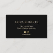 Lashes & Brows Makeup kunstenaar Modern Gold Eyela Visitekaartje (Achterkant)