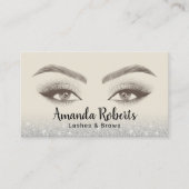 Lashes & Brows Microblading Beige Beauty Salon Visitekaartje (Voorkant)