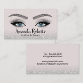Lashes & Brows Microblading Girly Beauty Salon Visitekaartje (Voorkant / Achterkant)