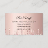 Lashes & Brows Microblading Pink & Silver Glitter Visitekaartje (Achterkant)