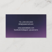 Lashes & Brows Salon Microblading Elegant Paars Visitekaartje (Achterkant)