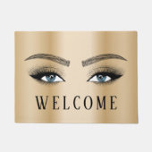 Lashes Brows Salon Modern Gold Welkom Deurmat (Voorkant)