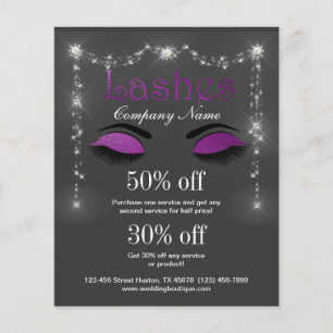 Lashes business personalized flyer