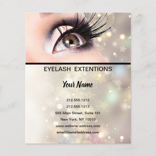 Lashes business personalized flyer (Voorkant)