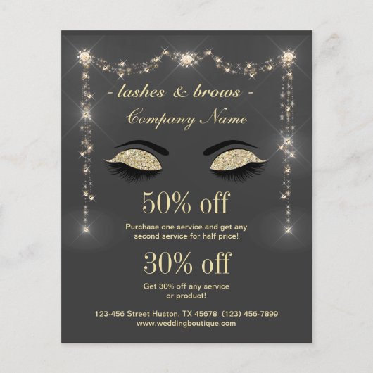 Lashes business personalized flyer (Voorkant)