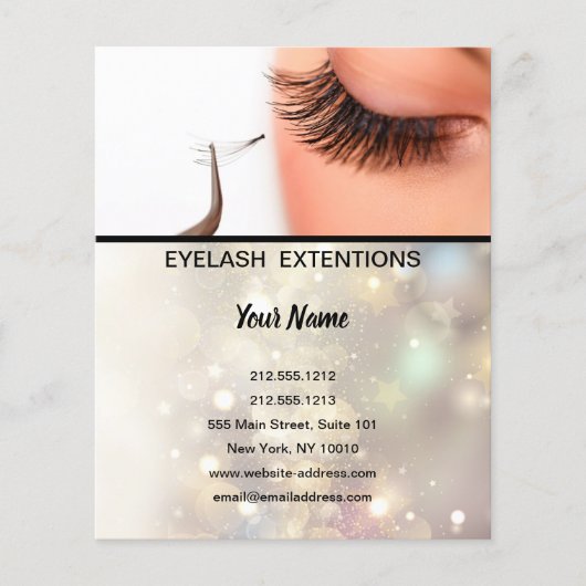 Lashes business personalized flyer (Voorkant)