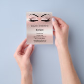 Lashes business personalized flyer (Hand)