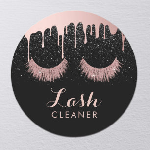 Lashes Cleaner Moderne Roos Gold Driving eyelash Ronde Sticker