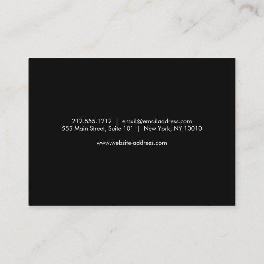 Lashes de glam Script Argent/noir carte de soins p (Dos)