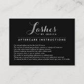Lashes de glam Script Argent/noir carte de soins p (Devant)