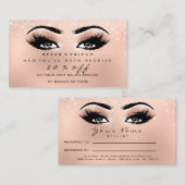 Lashes de maquillage de carte de référence de salo (Devant / Derrière)