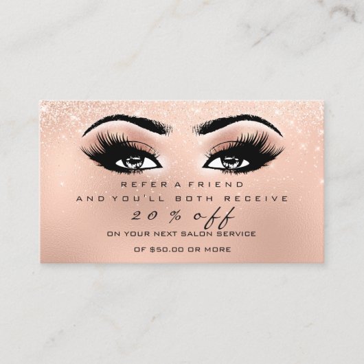 Lashes de maquillage de carte de référence de salo (Devant)