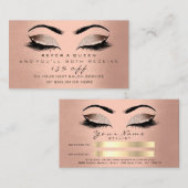 Lashes de maquillage or Rose de la carte de référe (Devant / Derrière)