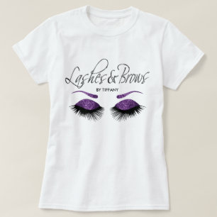 Lashes en Brows - Paars T-shirt
