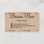 Lashes en Brows - Roos Gold Glitter Visitekaartje (Achterkant)