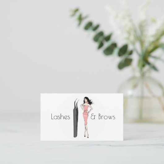 Lashes en Brows Visitekaartje (Staand voorkant)