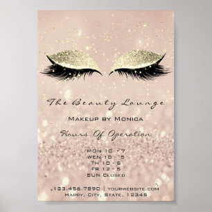 Lashes Extens Makeup Artist Glitter Beauty Salon Poster