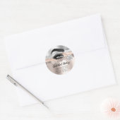 Lashes Extension Cosmetics Logo QR Code Ronde Sticker (Envelop)