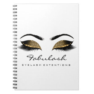 Lashes Extension Eye Makeup Artist Gold Chocolade Notitieboek