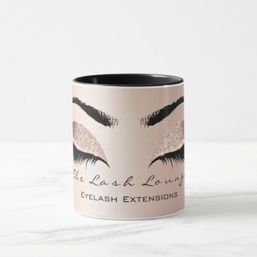 Lashes Extension Eye Makeup Studio Glitter Black Mok (Midden)