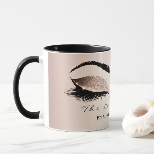 Lashes Extension Eye Makeup Studio Glitter Black Mok (Met donut)
