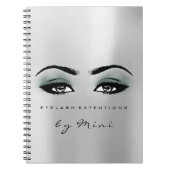 Lashes Extension Eyes Make-up Artiest Grijs Blauwg Notitieboek (Voorkant)