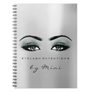 Lashes Extension Eyes Make-up Artiest Grijs Blauwg Notitieboek