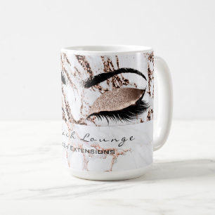 Lashes Extension Eyes Makeup Copper White Marble Koffiemok