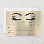 Lashes Extension Makeup Certificate Gift Ivory (Voorkant)