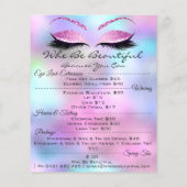 Lashes Extension Makeup Henn Price List Flyer (Achterkant)