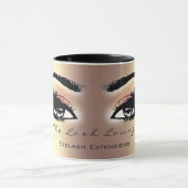 Lashes Extension Makeup Studio Peach Sepia Gold Mok (Midden)