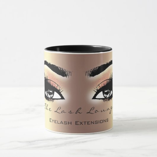 Lashes Extension Makeup Studio Peach Sepia Gold Mok (Midden)