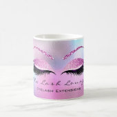 Lashes Extension Makeup Studio Pink Ombre Glitter Koffiemok (Center)