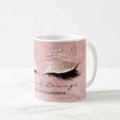 Lashes Extension Makeup Studio Roze Molten Glitter Koffiemok (Voorkant rechts)