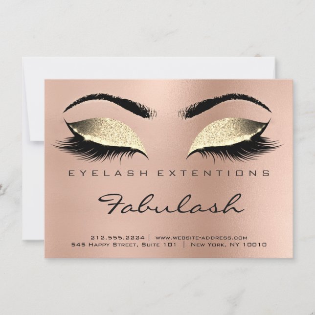 Lashes Extension Natercare Instruction Gold Roos (Voorkant)