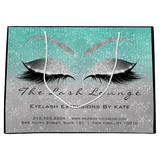 Lashes Extension Natercare Instruction Silver Blue Groot Cadeauzakje (Voorkant)