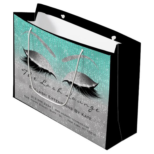 Lashes Extension Natercare Instruction Silver Blue Groot Cadeauzakje (Voorkant Gekanteld)