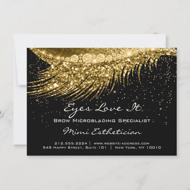 Lashes Extension Natercare Instructions Gold Black (Voorkant)