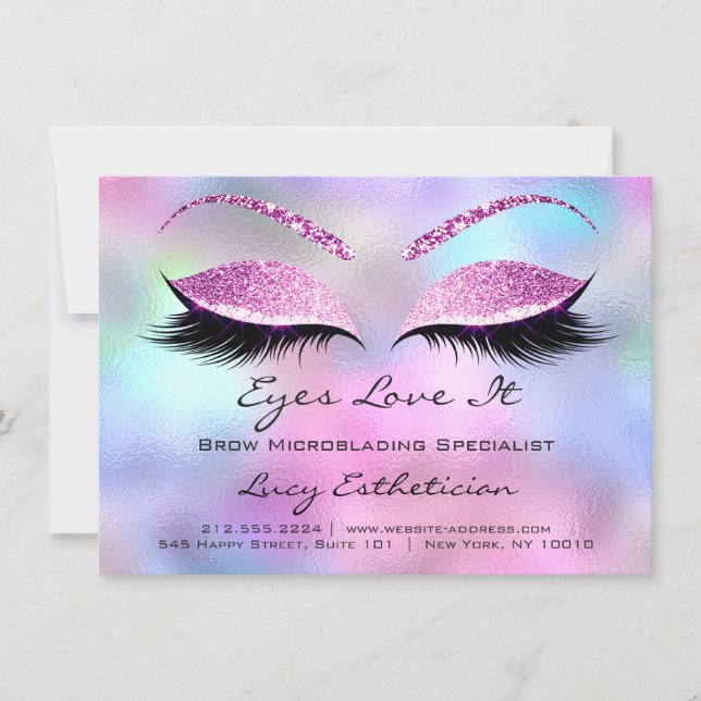 Lashes Extension Natercare Instructions Pink Blue (Voorkant)