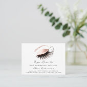 Lashes Extension Natercare Instructions White Rose Afsprakenkaartje (Staand voorkant)