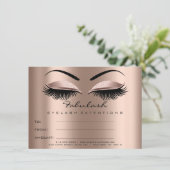 Lashes Extension Roos Lux Make-up Certificaat Cade Kaart (Staand voorkant)