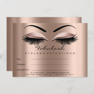 Lashes Extension Roos Lux Make-up Certificaat Cade Kaart