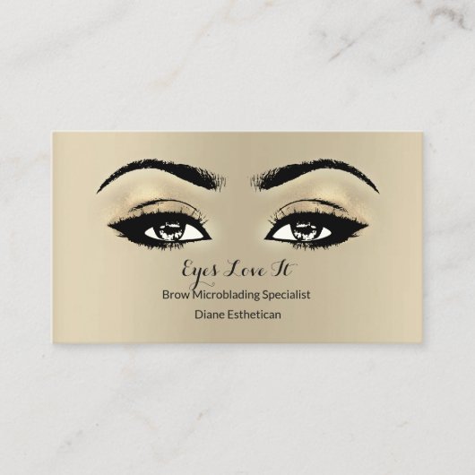 Lashes Extent Makeup Esthetican Appointment Sepia Afsprakenkaartje (Voorkant)