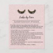 Lashes Eyelash Extensions Nazorginstructies Flyer (Voorkant)