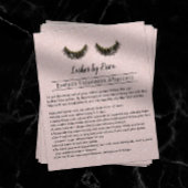 Lashes Eyelash Extensions Nazorginstructies Flyer