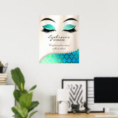 Lashes Eyelash Makeup Poster Eyebrows Moroccan (Thuiskantoor)