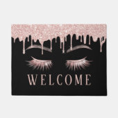 Lashes Eyelash Salon Roos Gold Drivers Welkom Deurmat (Voorkant)
