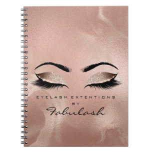 Lashes Glitter Eyes Makeup Blush Roos Gold Name Notitieboek