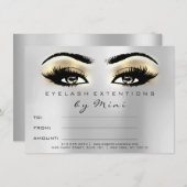 Lashes Goud Roze Makeup Certificate Gift Brow (Voorkant / Achterkant)
