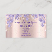 Lashes HairdresserMakeup Roos Paarse Drivers Glitt Visitekaartje (Achterkant)